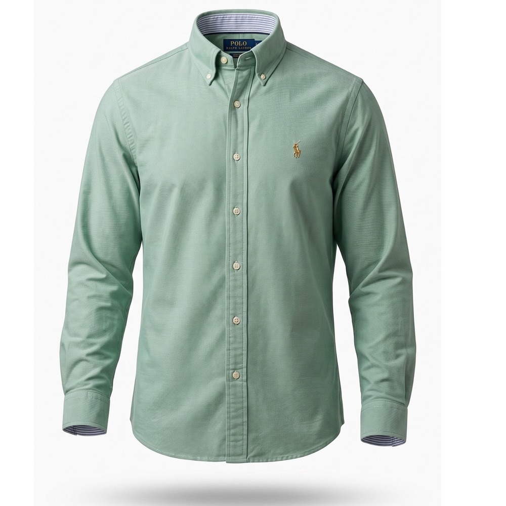 Polo Ralph Lauren Mens XL Classic Fit Oxford Shirt Green Button Down